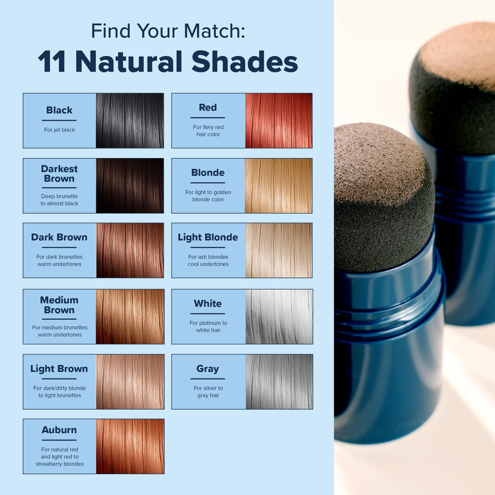 Truhair Couleur et Camouflage couvre les zones clairesemées rapidement.