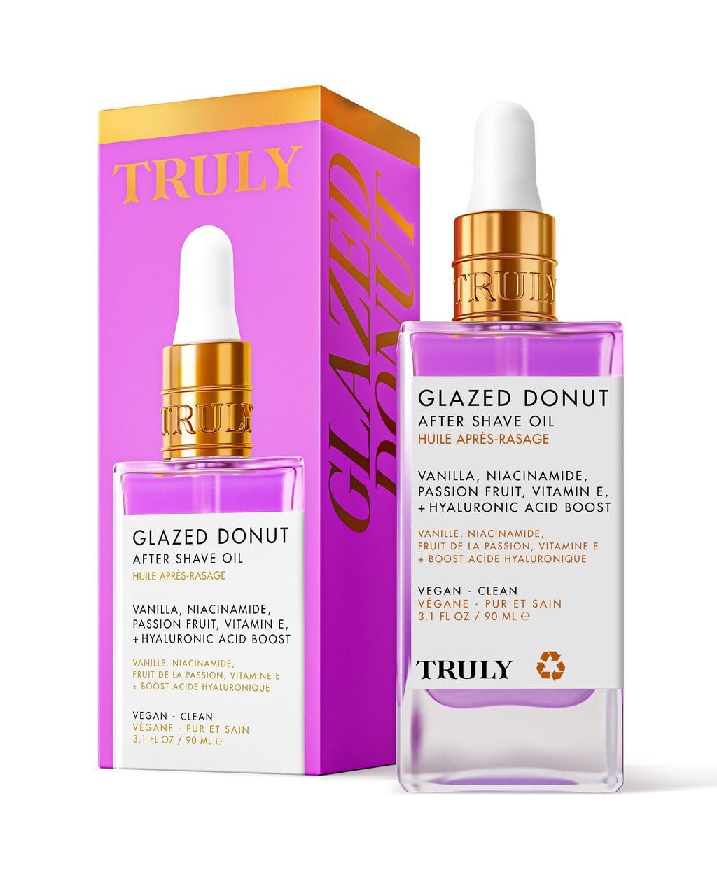 Truly Glazed Donut – bouteille après-rasage prête à l’emploi pour peau rafraîchie.