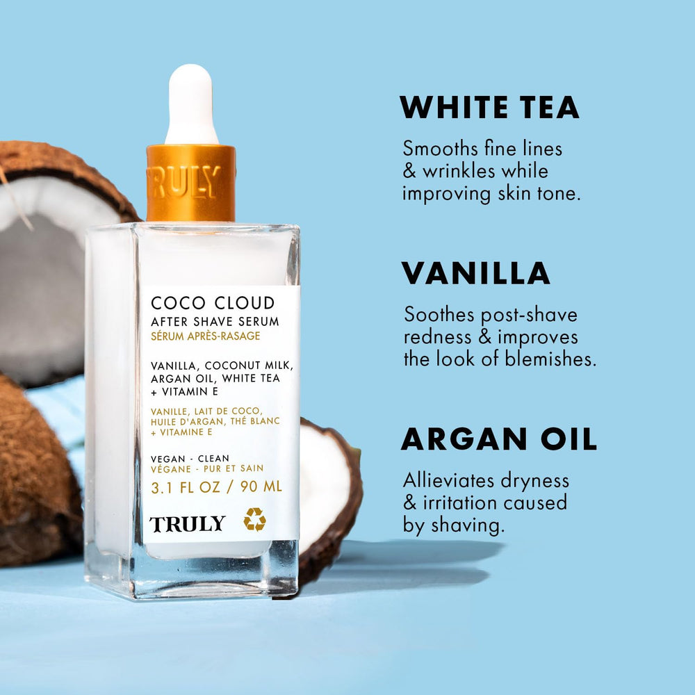 Routine post-rasage Coco Cloud pour le corps entier et une peau apaisée.