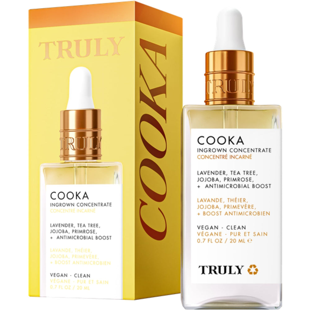 Truly Cooka Concentrate - flacon visible, soin ciblé pour peau sensible.