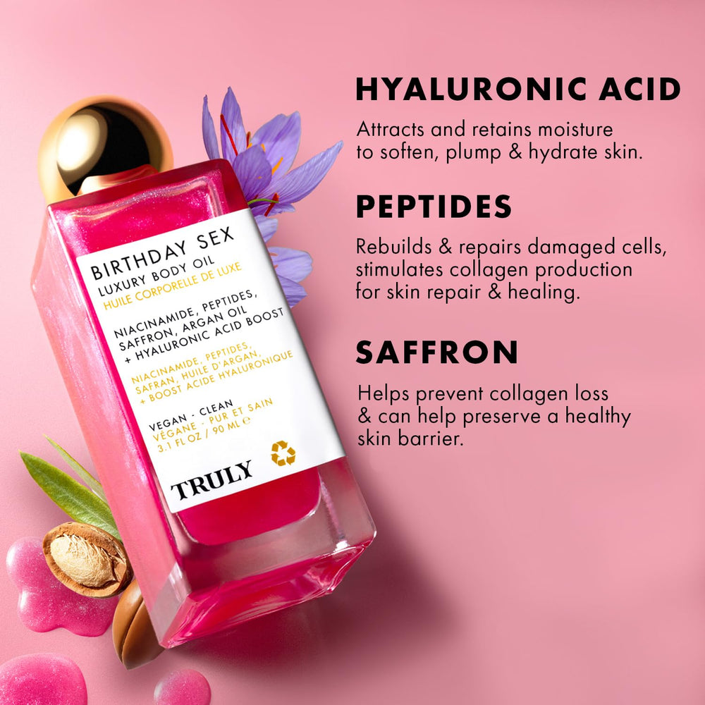 Hydratation en profondeur avec Truly, peau plus ferme.