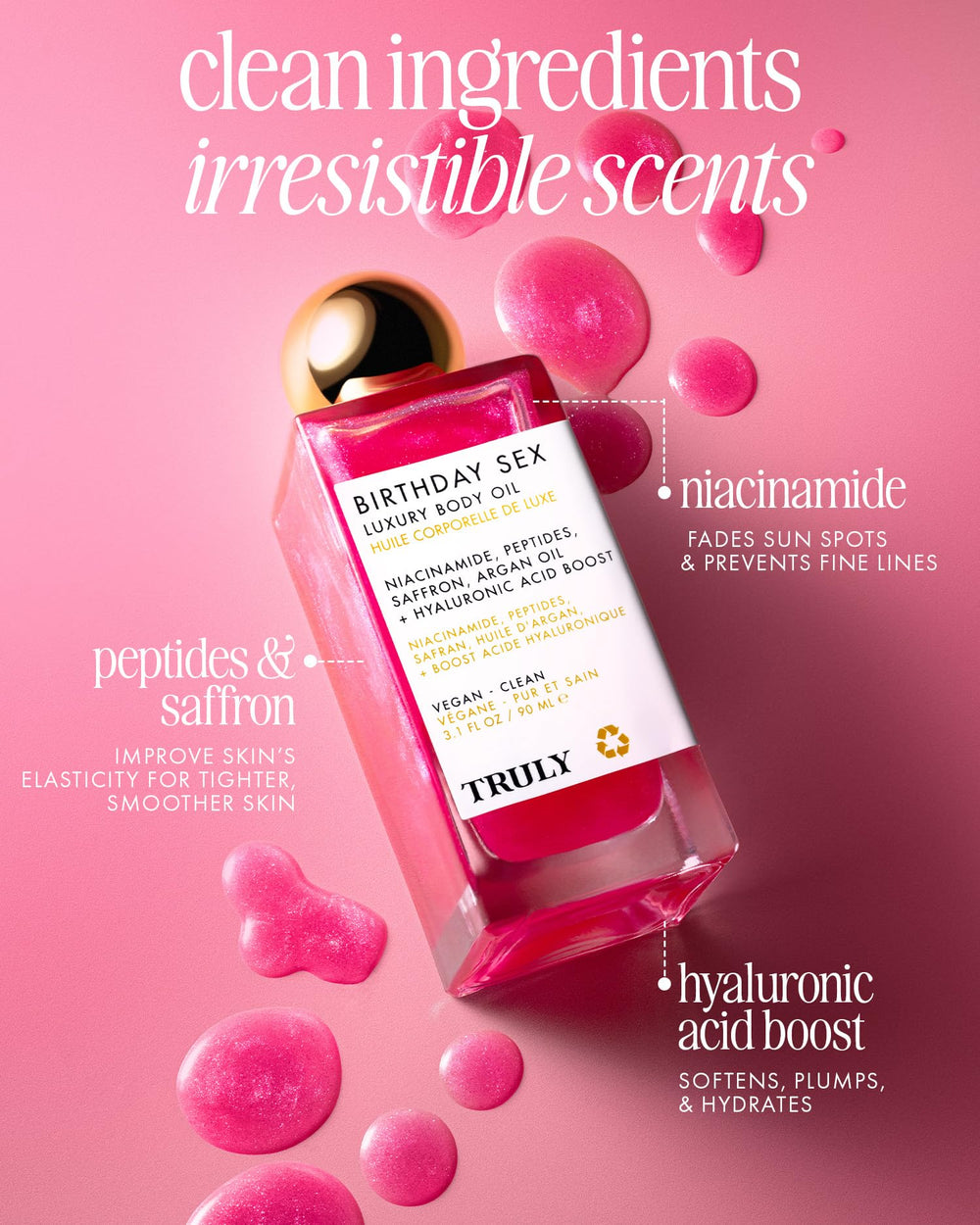 Parfum safran jasmin patchouli dans l’huile Truly pour une fragrance élégante.