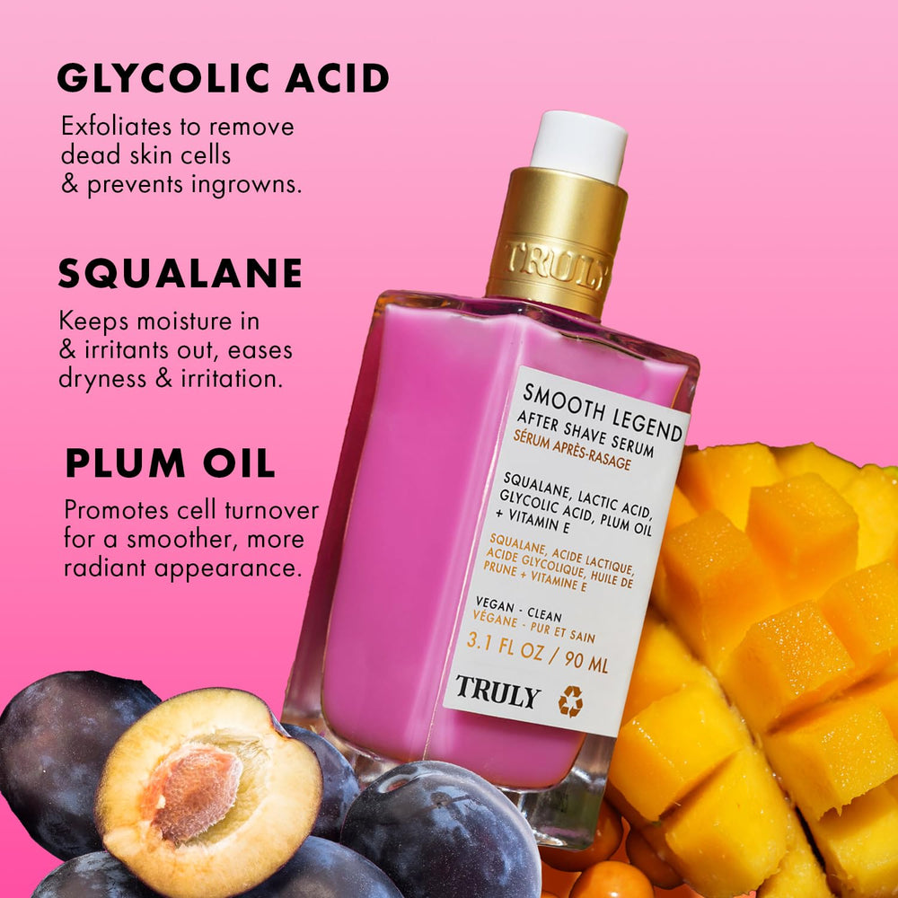 Utilisation quotidienne avec Truly Smooth Legend pour une peau plus lisse.