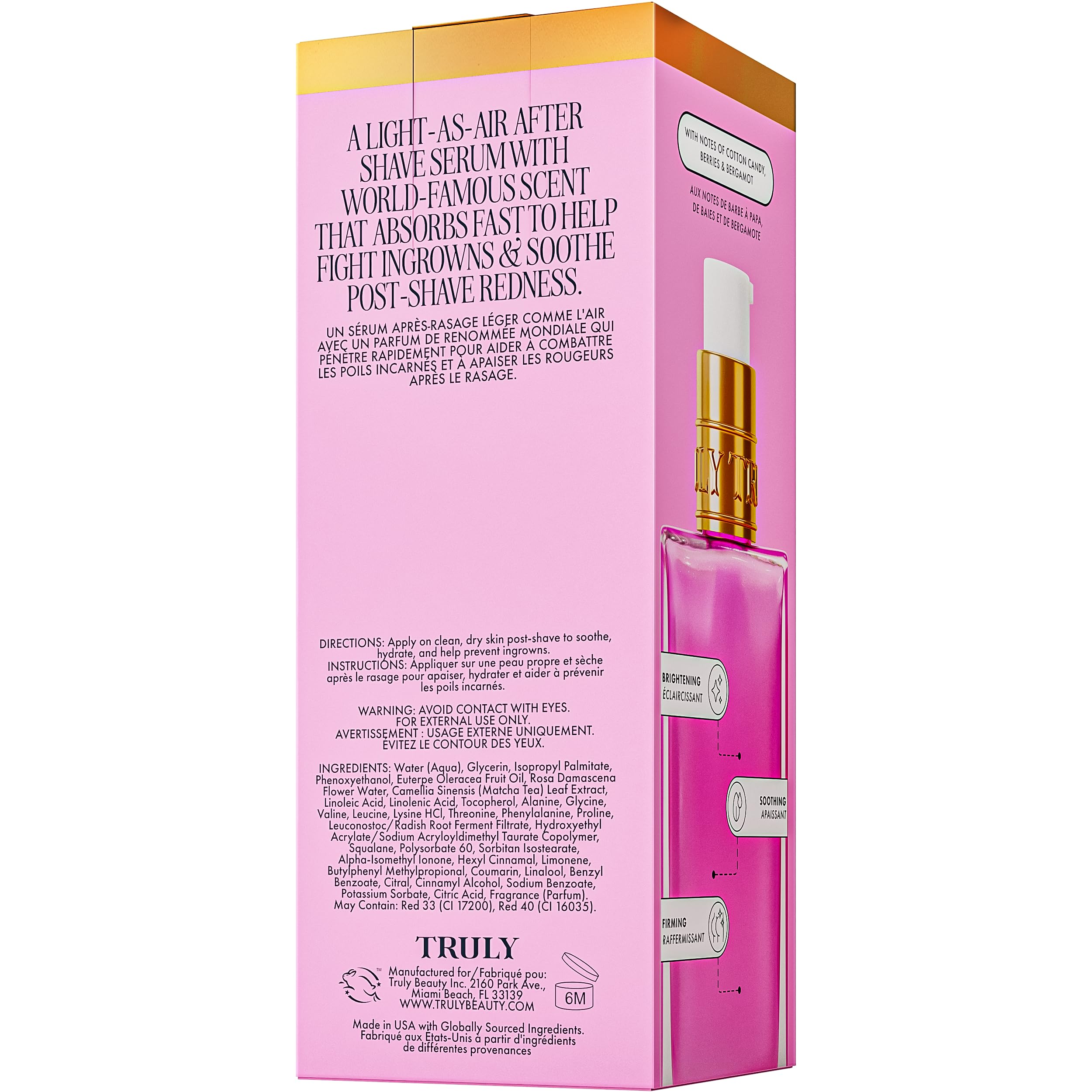 Parfum barbe-a-papa du sérum Unicorn Fruit, douceur sucrée pendant l’application.