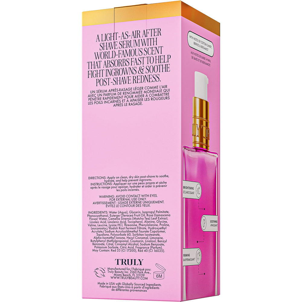 Parfum barbe-a-papa du sérum Unicorn Fruit, douceur sucrée pendant l’application.