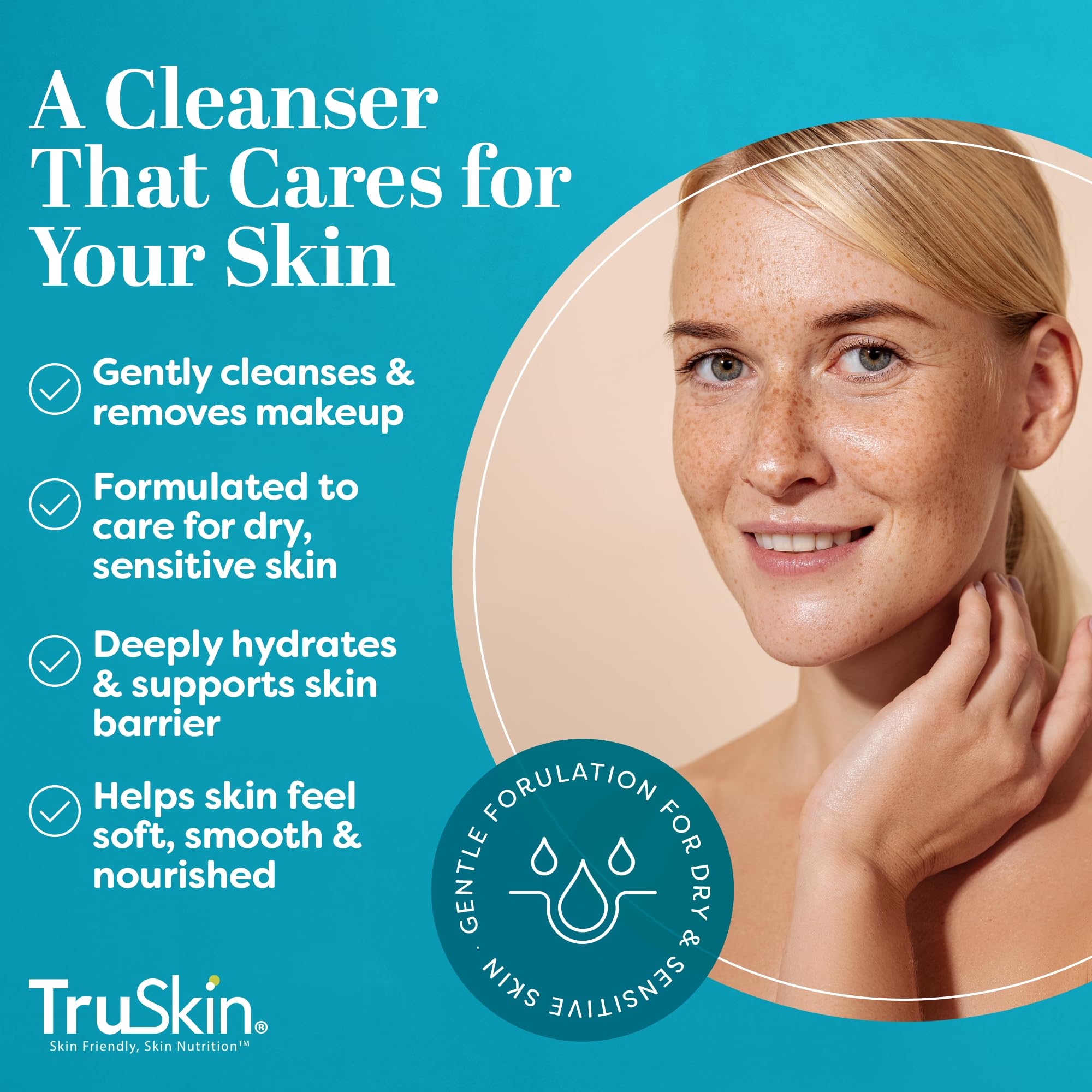 TruSkin acide hyaluronique: hydratation et peau repulpée.