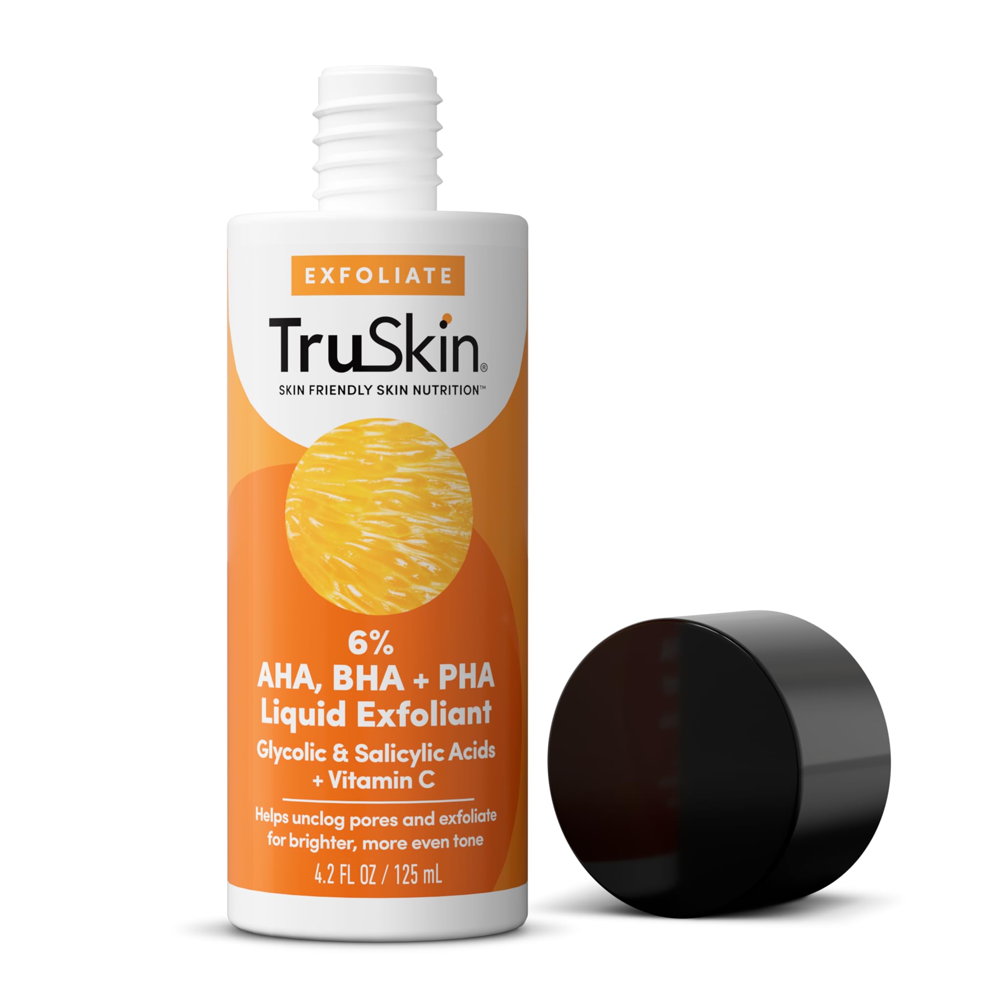 TruSkin BHA label emphasizes cruelty-free and USA-made origins.