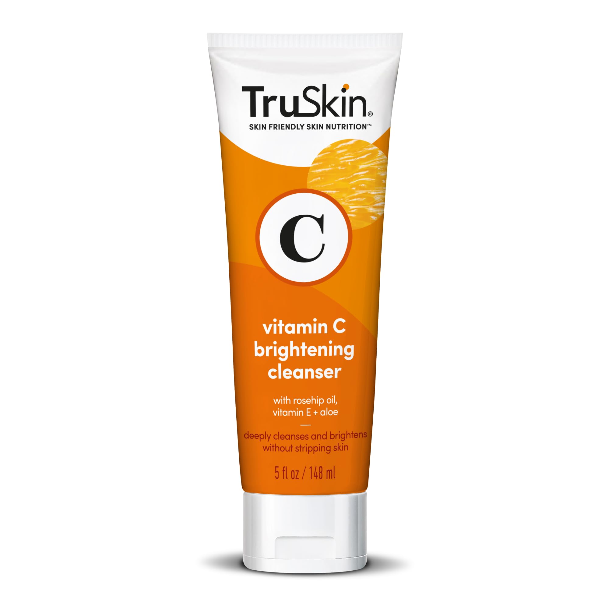 TruSkin bouteille vitamine C, nettoie et laisse une peau lumineuse.