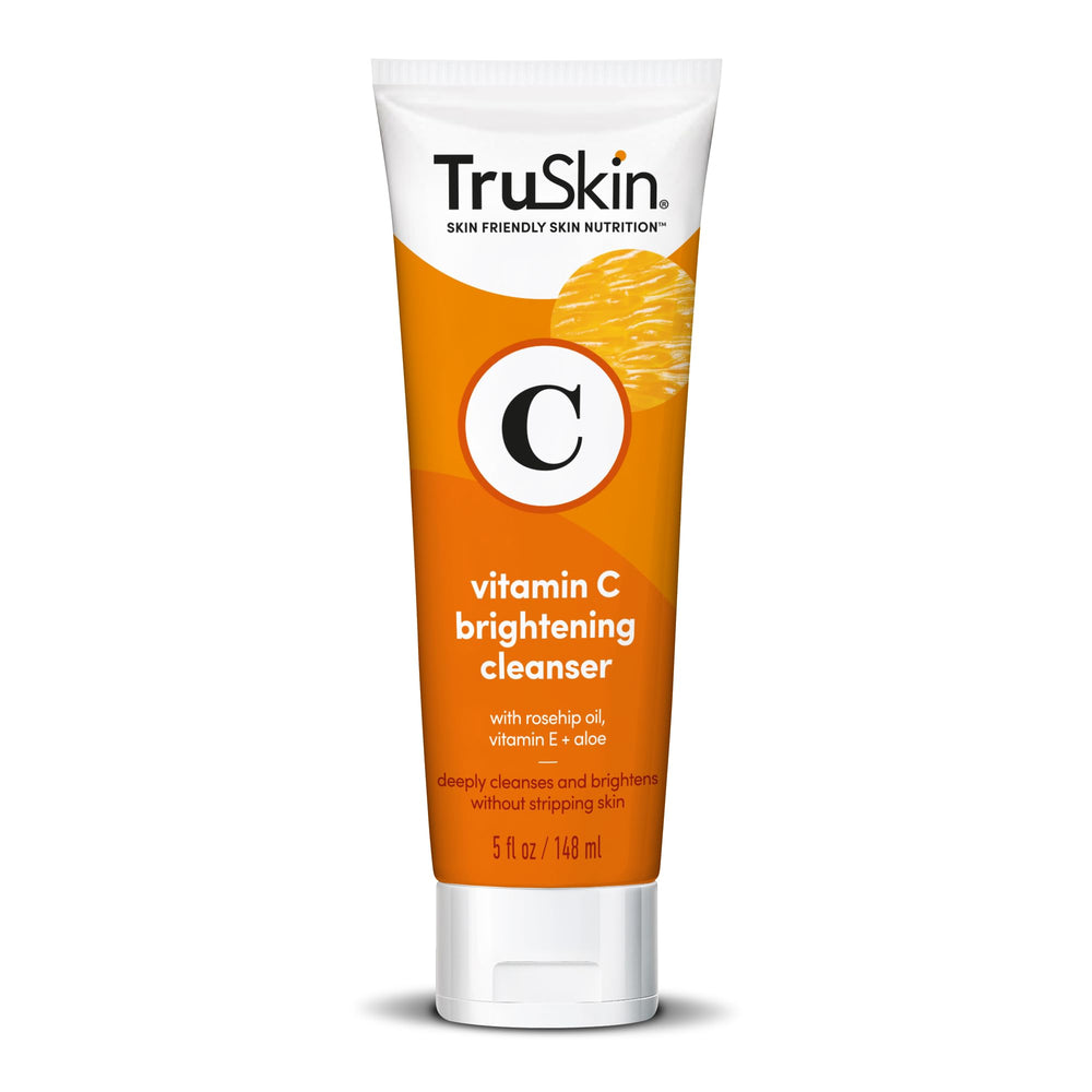 TruSkin bouteille vitamine C, nettoie et laisse une peau lumineuse.