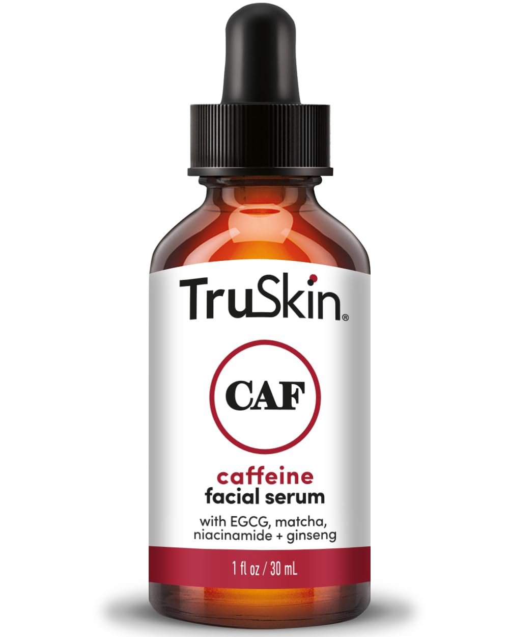 Sérum TruSkin Caféine pour visage et yeux, flacon élégant