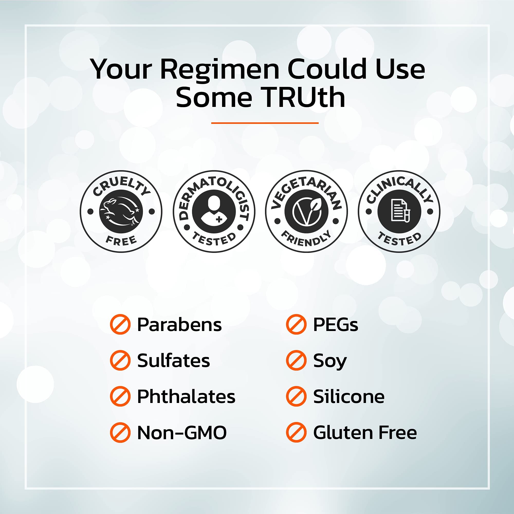 TruSkin cruelty-free seal on Retinol Moisturizer packaging.