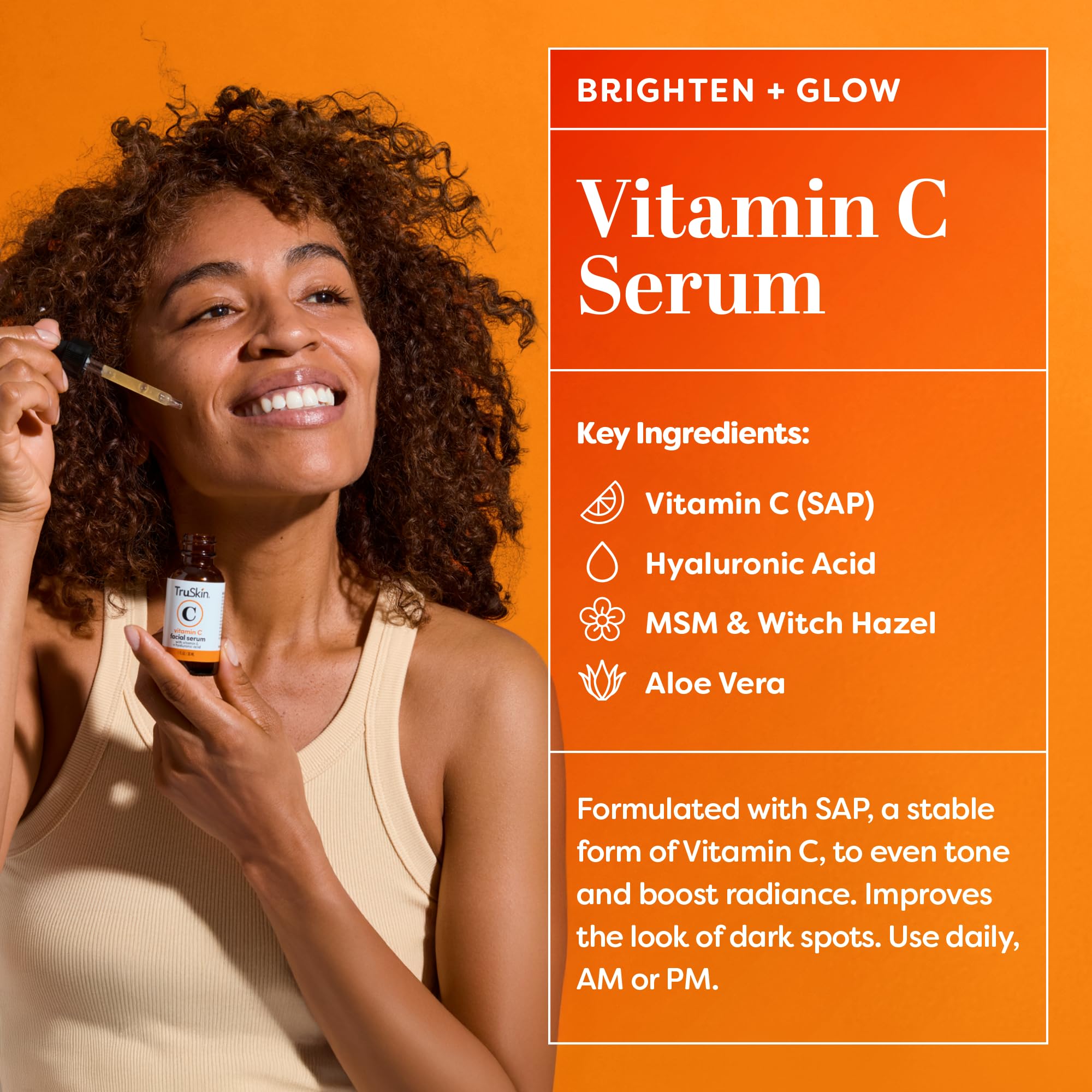 TruSkin Ingrédients – vitamine E, aloe et cica pour hydratation et douceur.