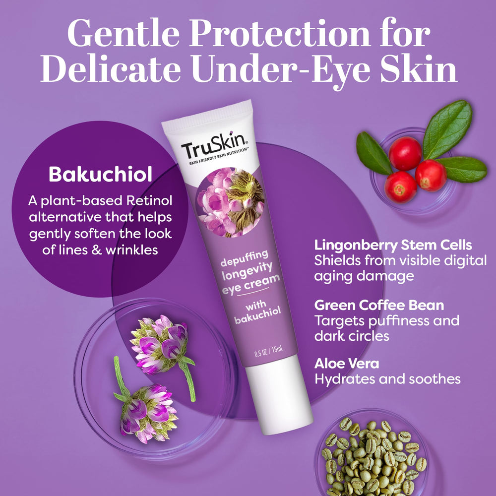 TruSkin Longevity texture crème yeux prête à l’application.