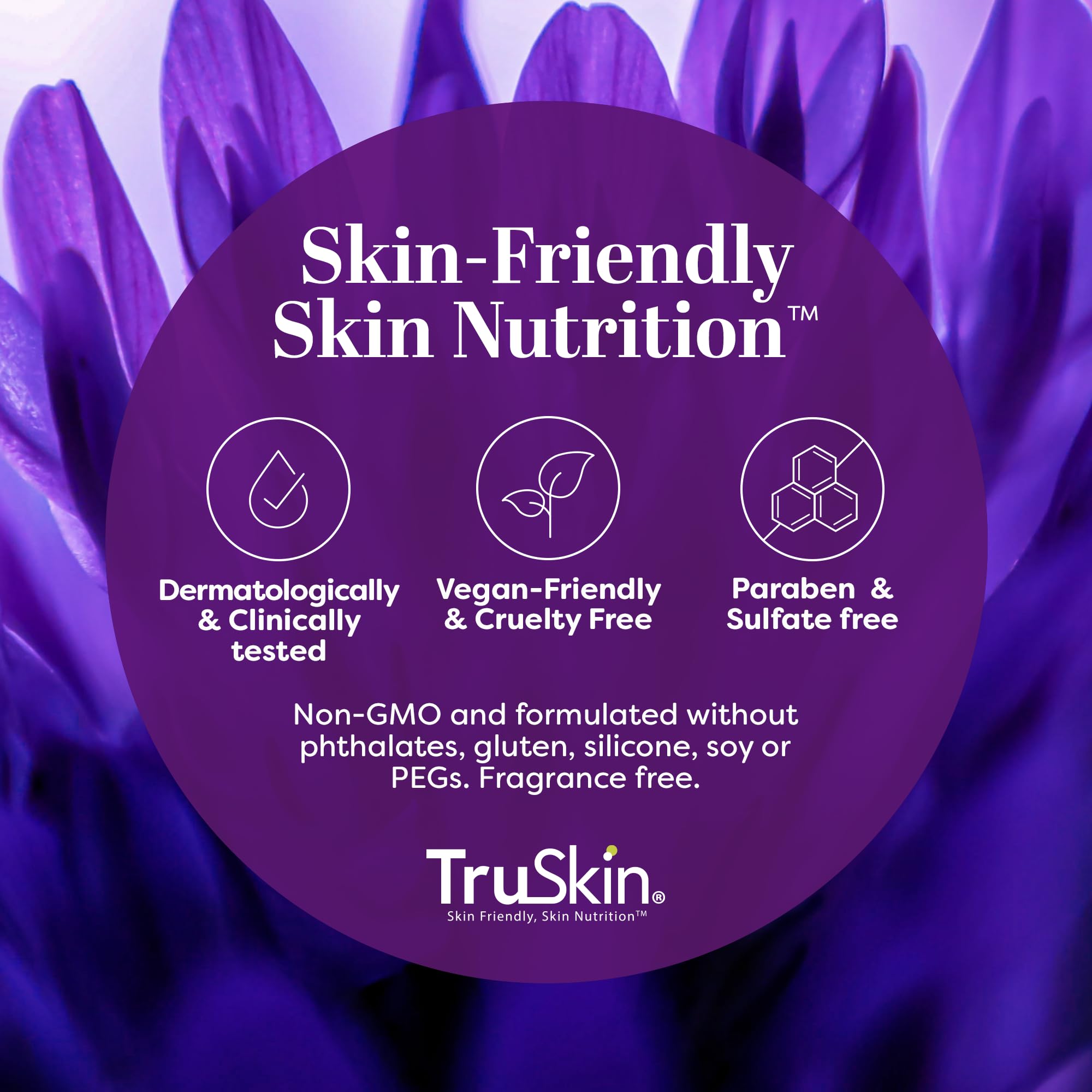 TruSkin Longevity produit cruelty-free et fabrication aux États‑Unis.