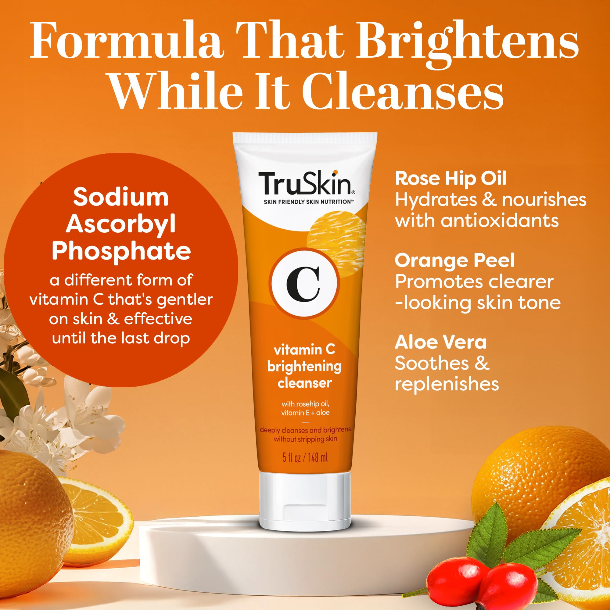 TruSkin mousse lavante, texture légère purifiant la peau.