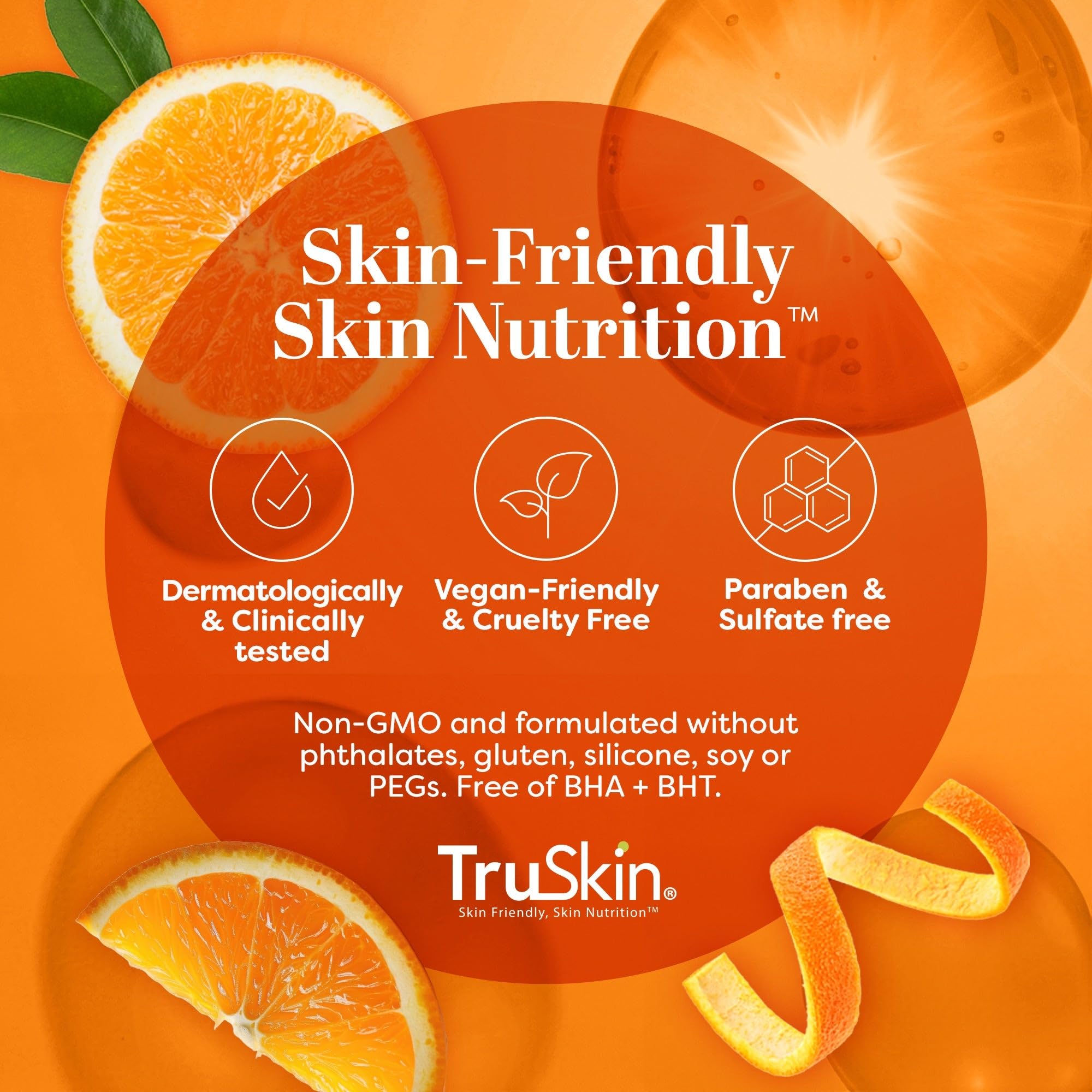 Emballage TruSkin Naturals Sérum Vitamine C clairement indiqué pour le rituel beauté