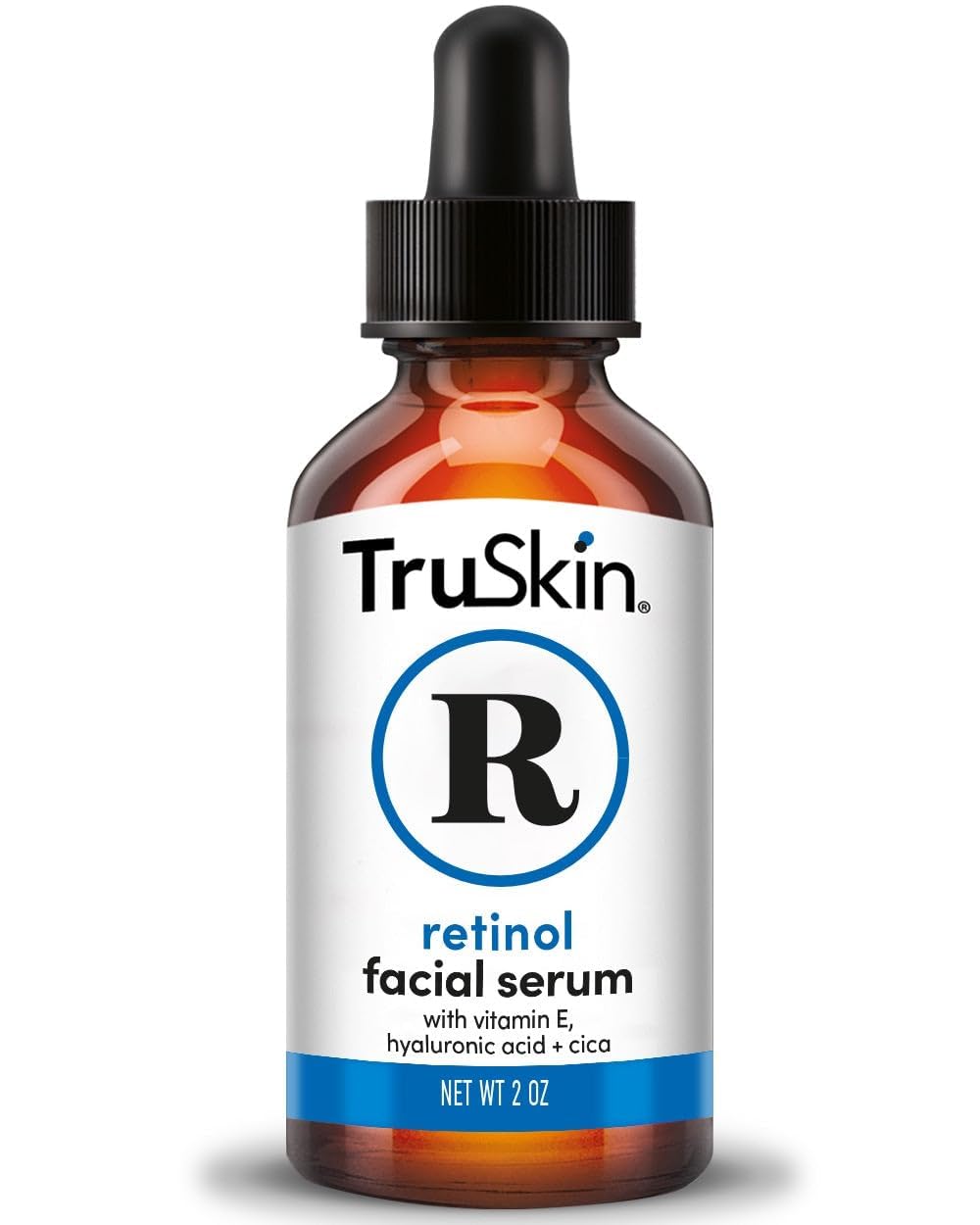 Bouteille TruSkin Retinol Serum 2oz pour peau plus lisse et hydratée.