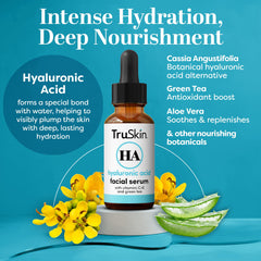 TruSkin Sérum Hyaluronique matin: peau réveillée et hydratée