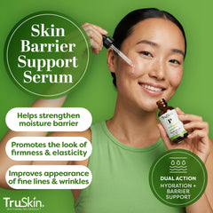 Sérum TruSkin, acide hyaluronique et thé vert, hydrate durablement la peau.