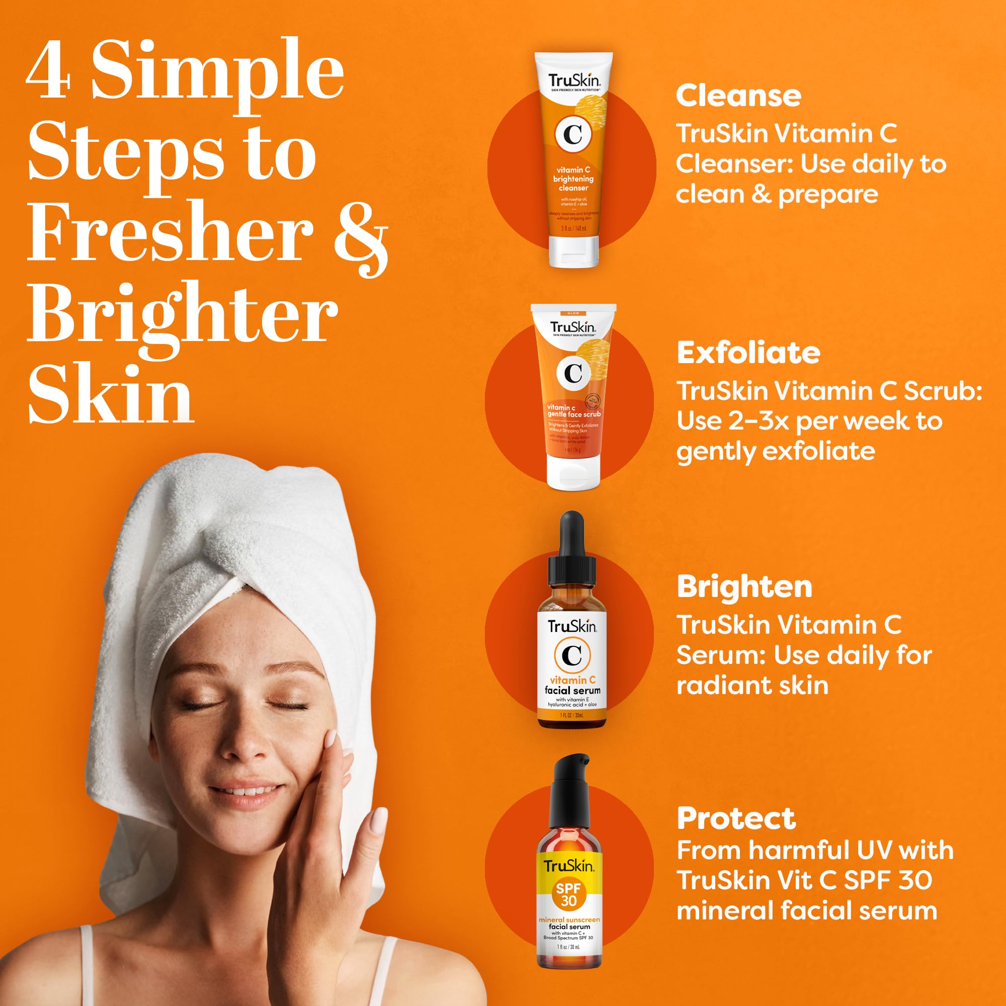 User applying the scrub in a gentle circular motion on the face