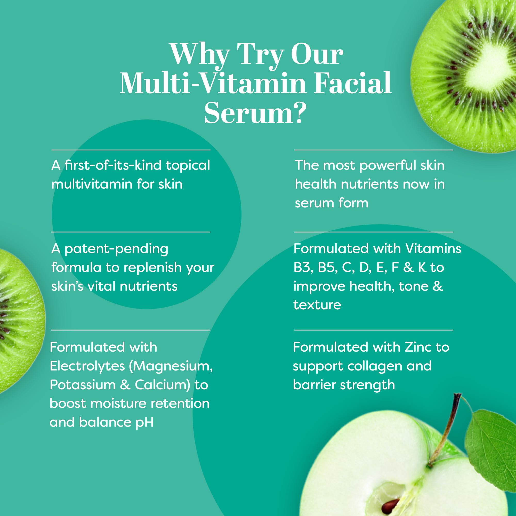 Graphic illustrates plant-derived vitamins and minerals in TruSkin