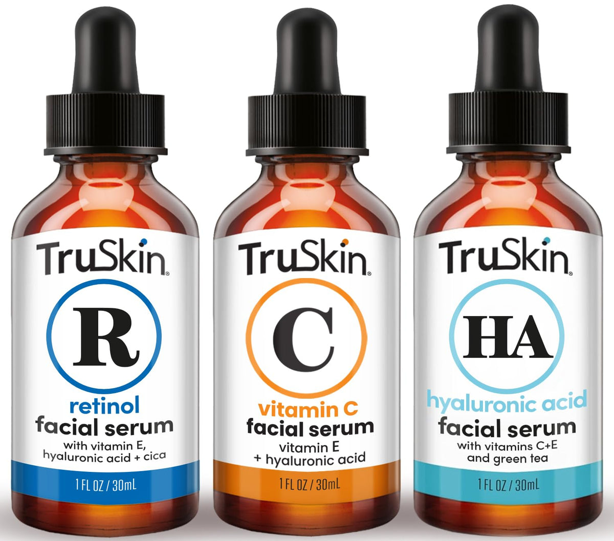 TruSkin Vitamine C – bouteille lumineuse pour un teint éclatant et uniforme.