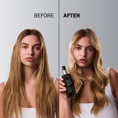 TRUSS Amino Heat Protectant – image avant-après cheveux, brillance et douceur.