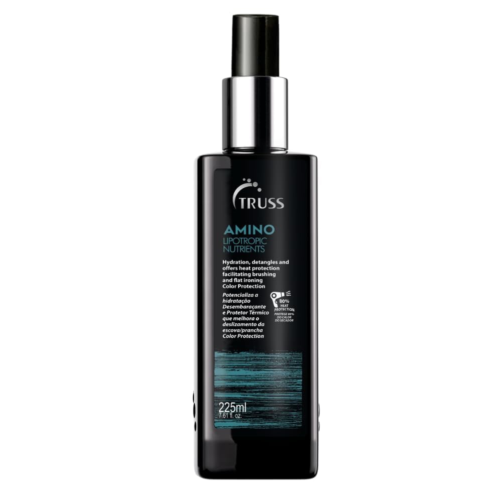 TRUSS Amino Heat Protectant – bouteille spray visible, protection thermique.