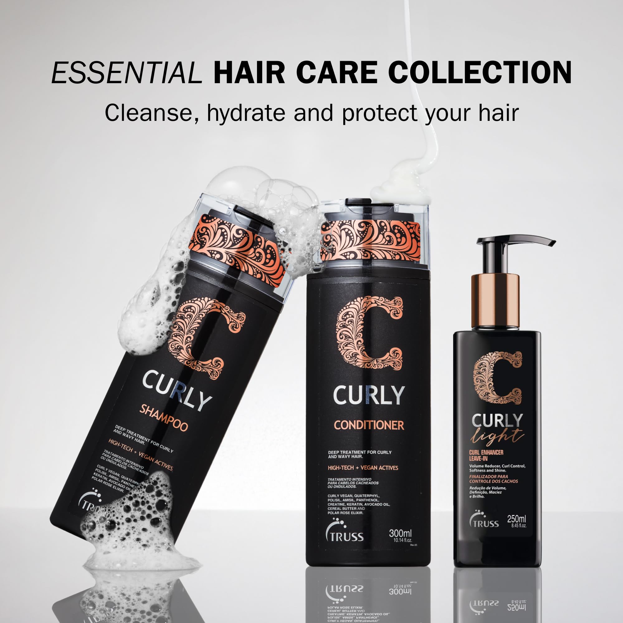TRUSS contrôle le volume et le frizz pour une chevelure maîtrisée.