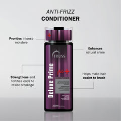 Texture crème du conditionneur TRUSS Deluxe Prime, démêlage facilité.