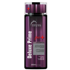TRUSS Deluxe Prime Plus+ Shampoo – bouteille visible et hydratation pour cheveux secs