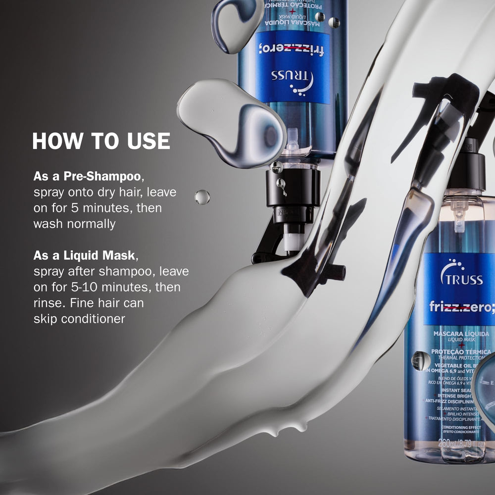 Sceau des cuticules TRUSS Frizz Zero pour un fini lisse et durable.