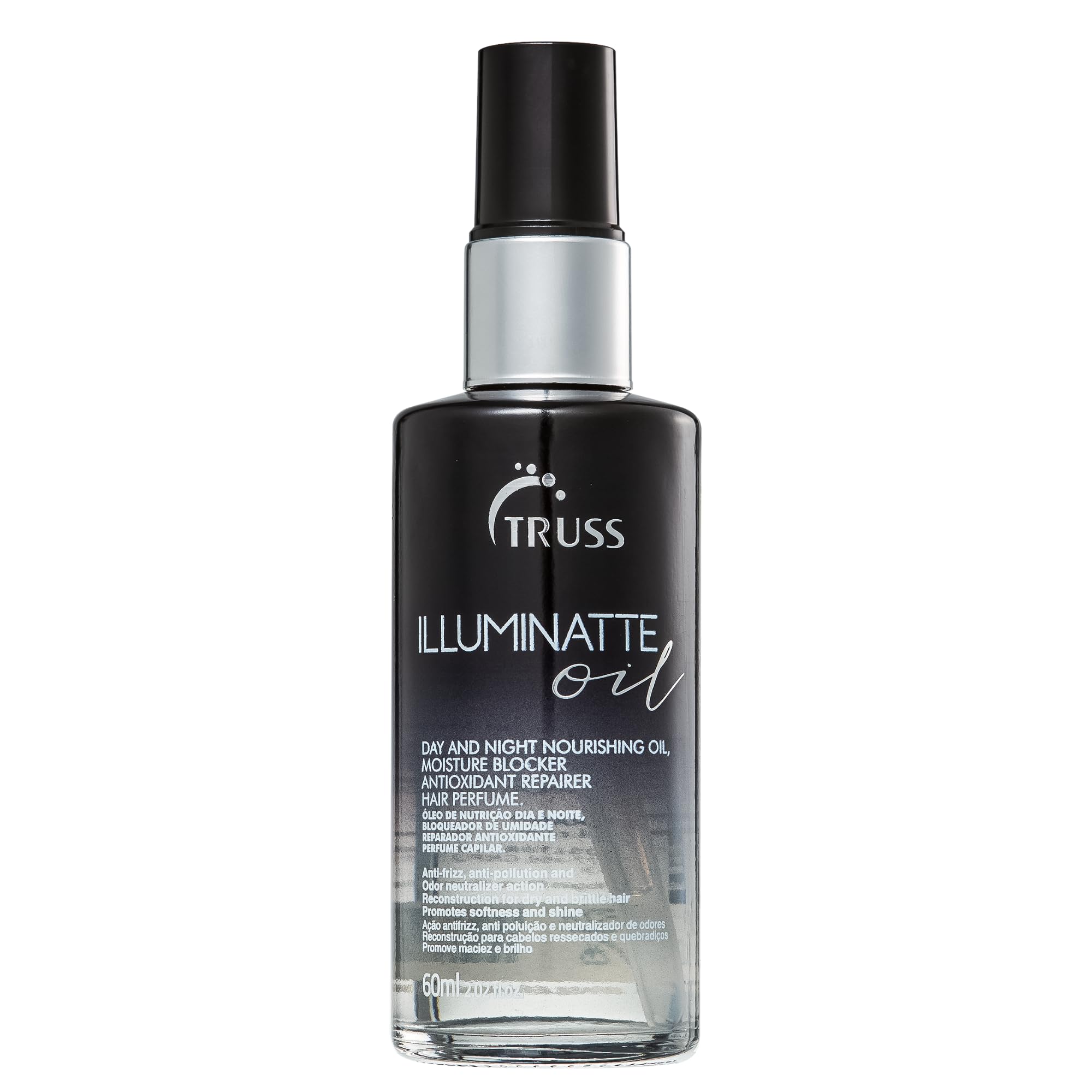 TRUSS Illuminatte: bouteille légère pour brillance naturelle et douceur.