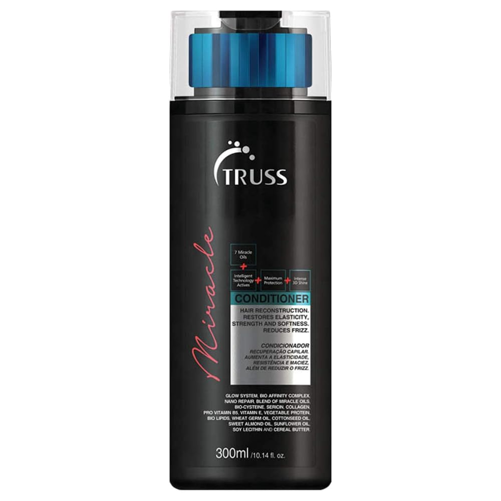 TRUSS Miracle Conditionneur – image de la bouteille, hydratation en profondeur pour cheveux secs.