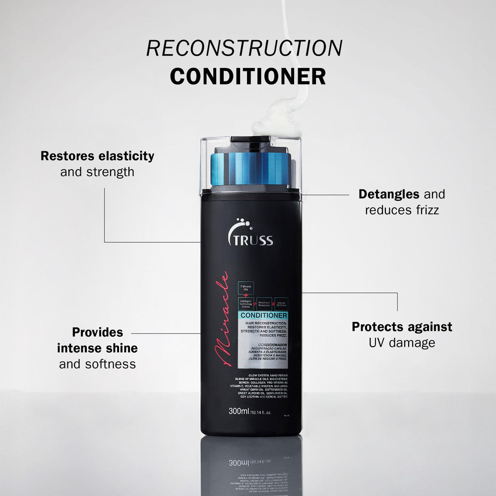 TRUSS Miracle Conditionneur démonstration de démêlage sans nœud pour cheveux faciles à coiffer.