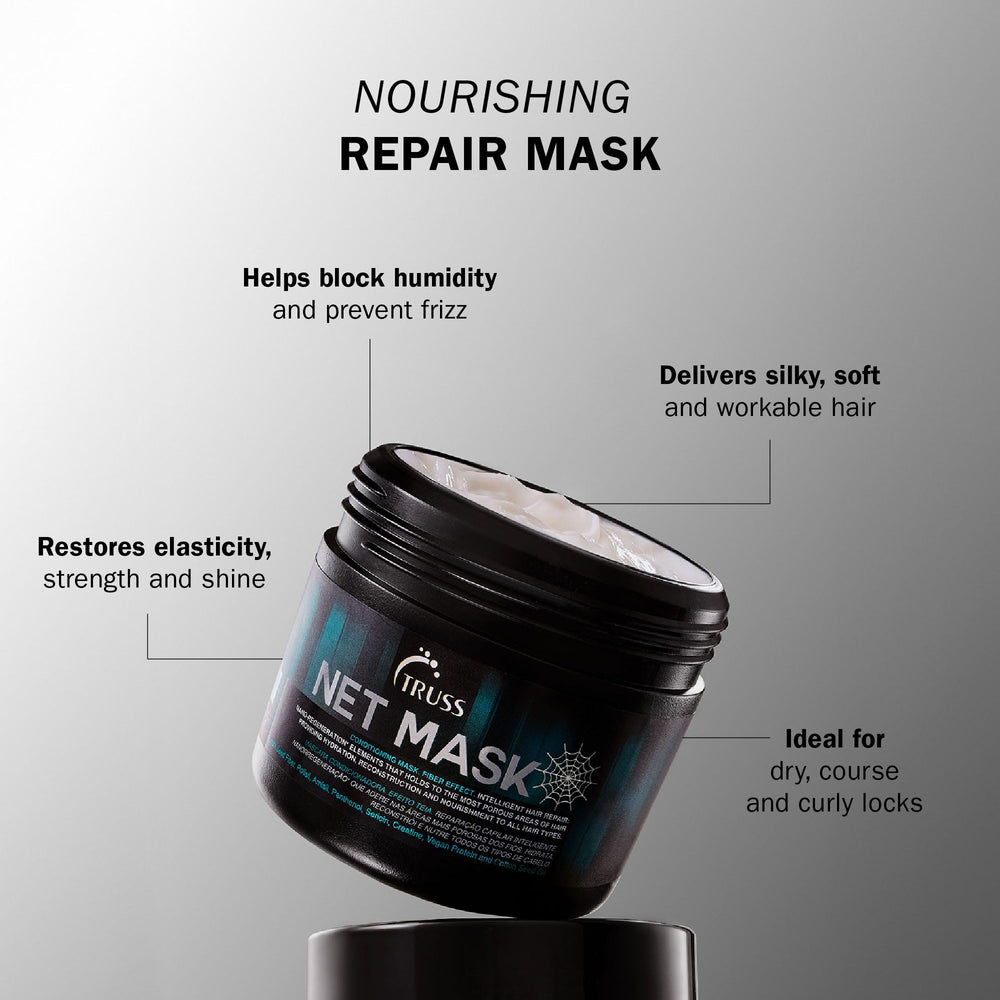 TRUSS Net Deep Conditioning masque pot emballage visible et soin capillaire