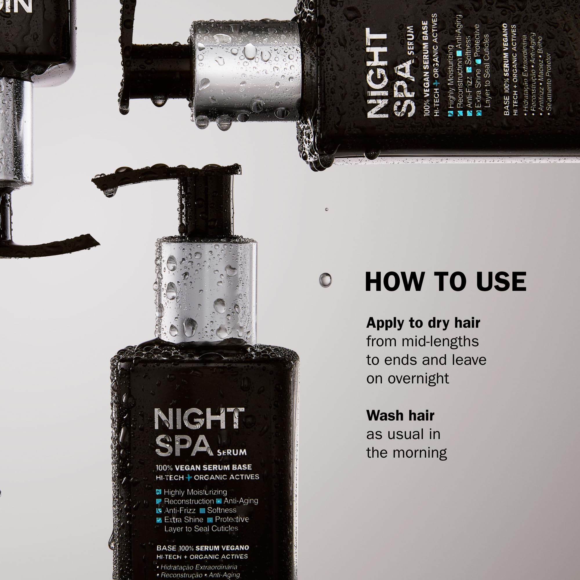 Ceramides et protection de la couleur avec le TRUSS Night Spa Serum.