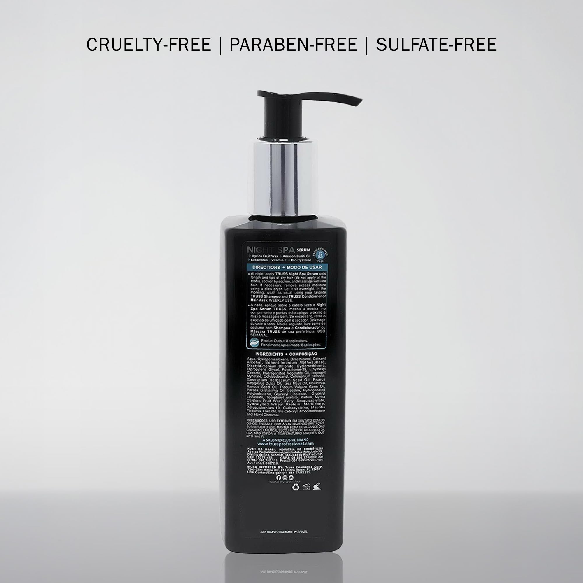 TRUSS Night Spa Serum utilisé mondialement dans les salons pour des soins capillaires.