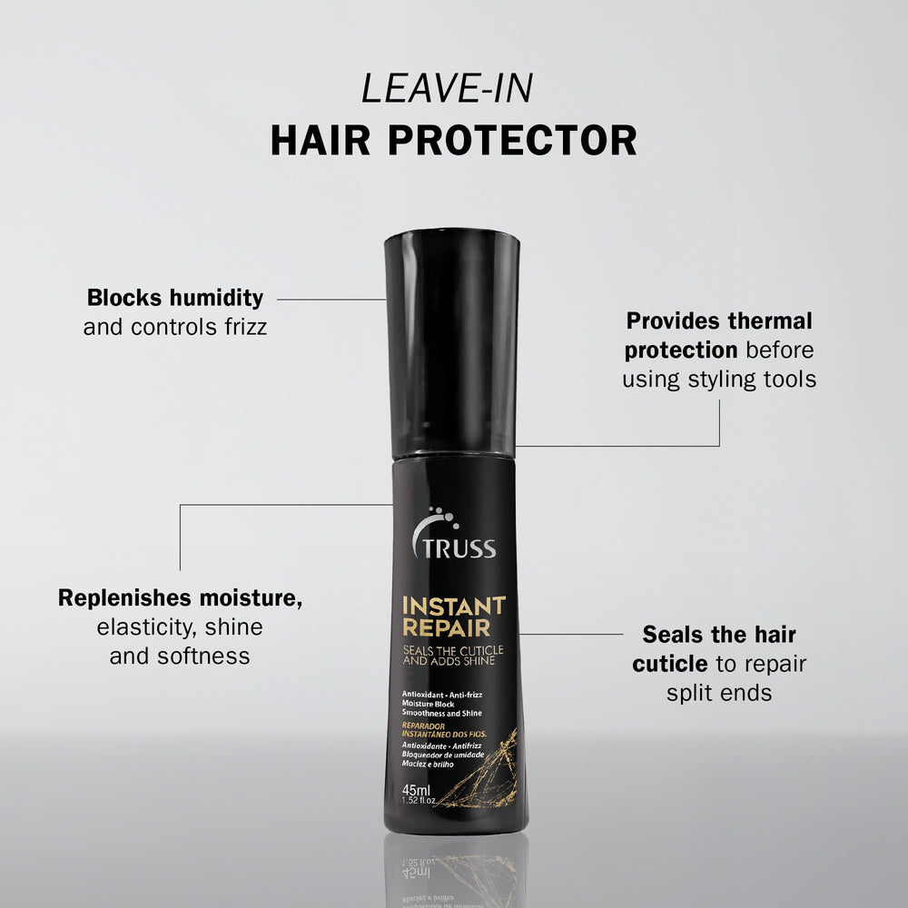 TRUSS Serum Application Mains — démonstration d'application légère sur cheveux.