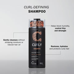 TRUSS Shampoing Cheveux Boucles – application mousseuse, texture légère et contrôle du frisottis.
