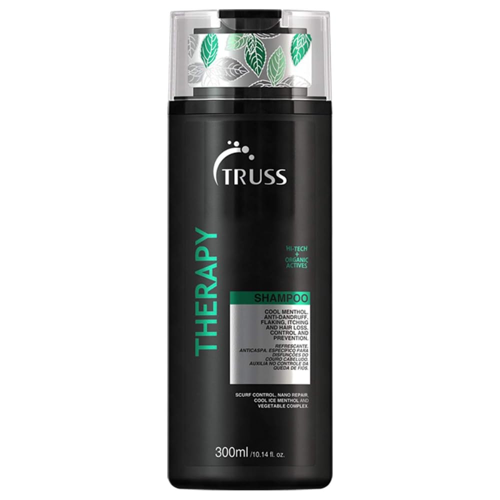 TRUSS Therapy: bouteille de shampooing anti-dandruff offrant cuir chevelu frais et propre.