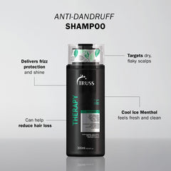 TRUSS Therapy: mousse riche pour nettoyage en douceur des cheveux et pellicules.