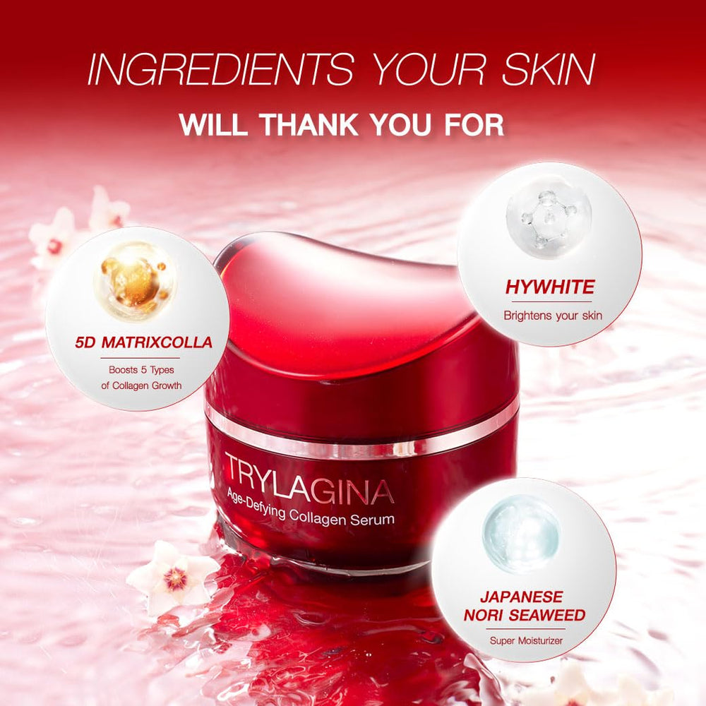 Application nocturne Trylagina – main appliquant le soin sur le visage.