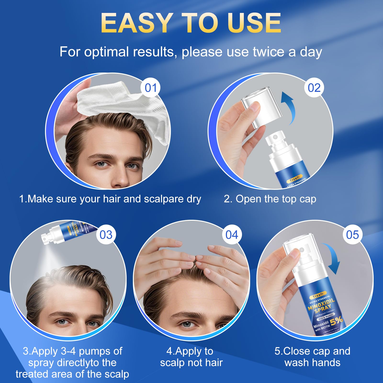 Formule Trzsfr Biotine, Kératine et Ricin pour densifier les cheveux.