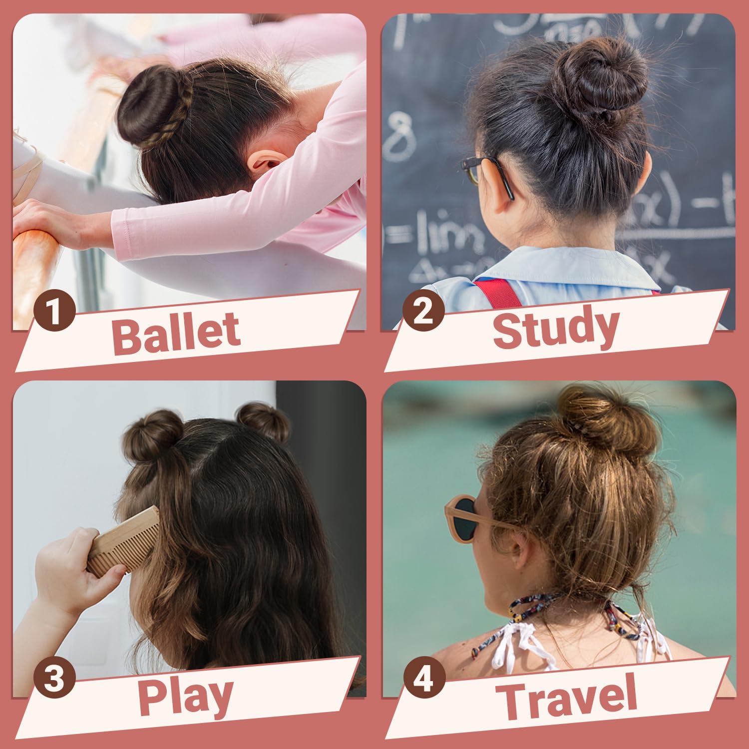 TsMADDTs bandes-elastiques-cheveux, maintien sûr sans tirer.