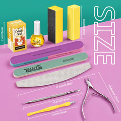 TsMADDTs bloc-buffer-pour-ongles: 7 surfaces pour affiner et lisser