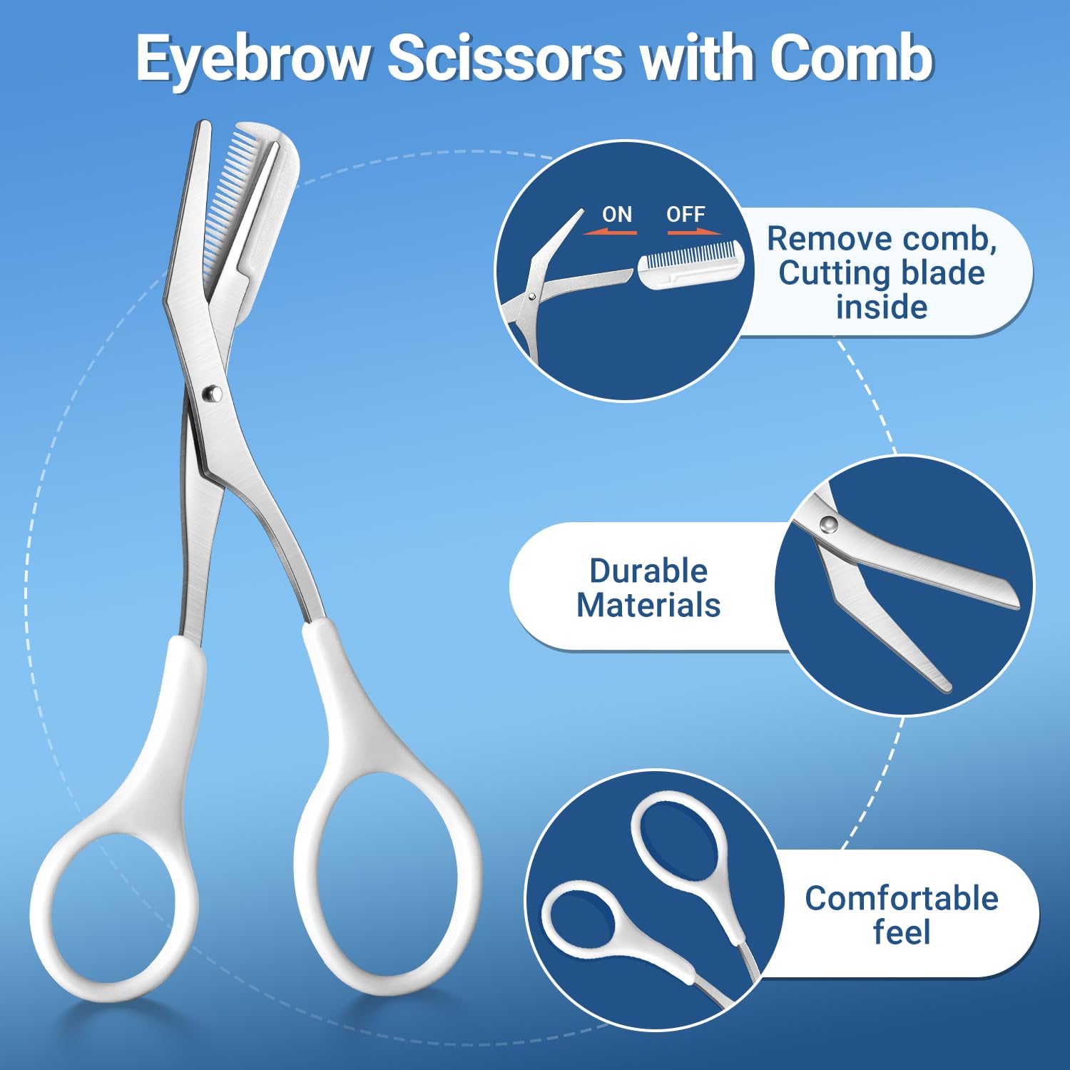 TsMADDTs brosse double-face pour discipliner sourcils et cils.