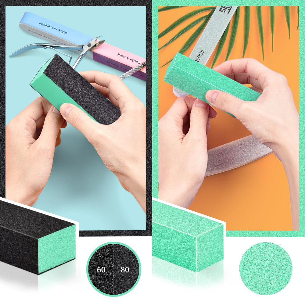 TsMADDTs buffer rectangle ongles: blocs polyvalents pour lisser et polir les ongles.