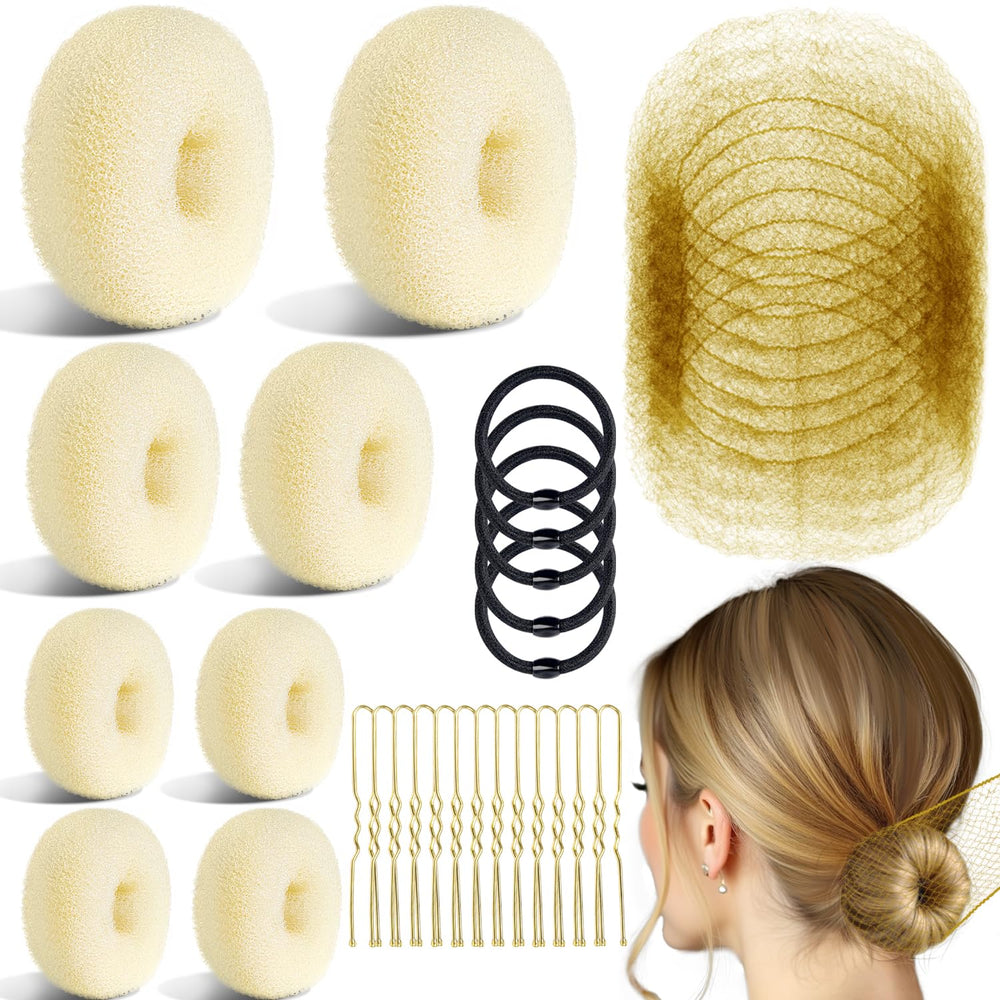 TsMADDTs chignon donut grand pour cheveux épais, maintien élégant lors des performances