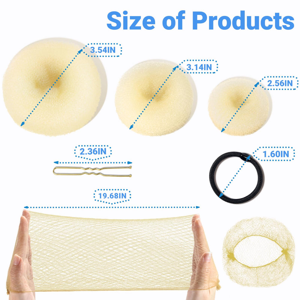 TsMADDTs chignon donut moyen pour volumes normaux, coiffure rapide
